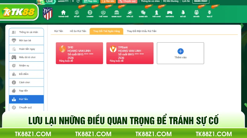 Lưu lại những điều quan trọng để tránh sự cố