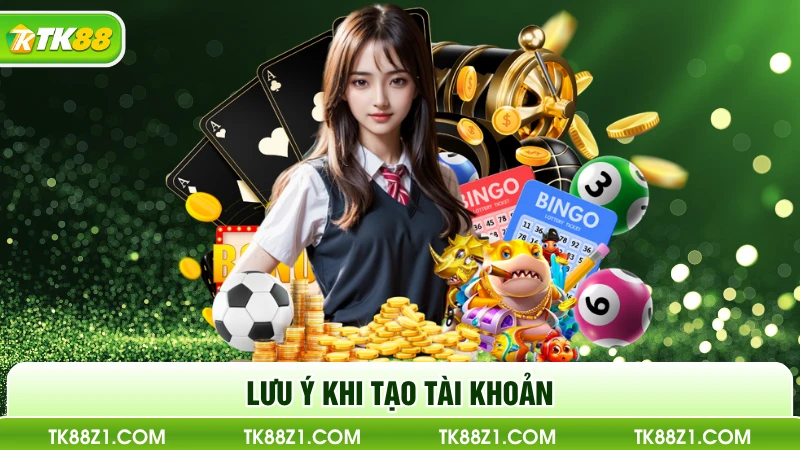 Lưu ý khi tạo tài khoản