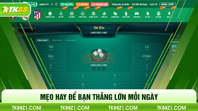 Mẹo hay để thắng lớn mỗi ngày