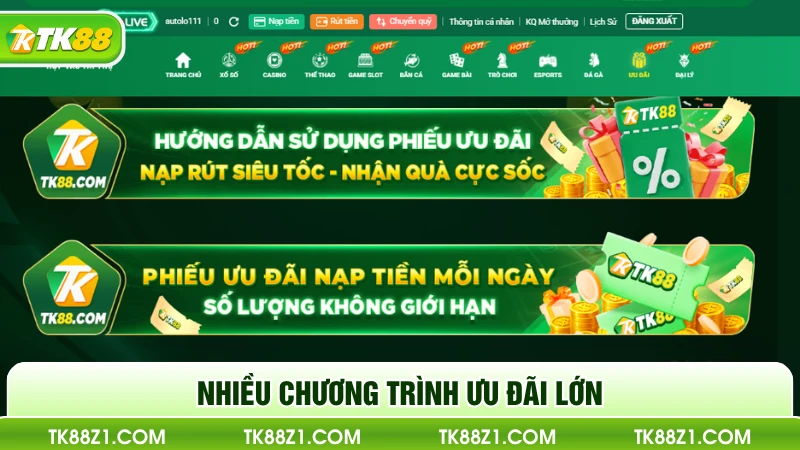 Nhiều chương trình ưu đãi lớn