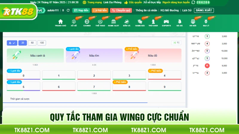 Quy tắc tham gia Wingo cực chuẩn 