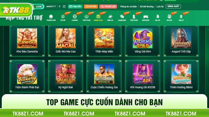 Top game cực cuốn dành cho bạn